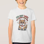 省エネモードのネコ トライブレンドTシャツ (正面)