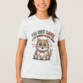 省エネモードのネコ トライブレンドTシャツ (正面)