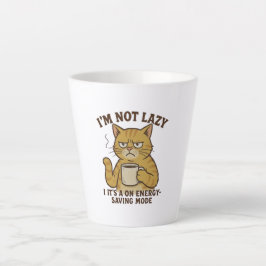 省エネモードの猫ラテマグ カフェラテマグ