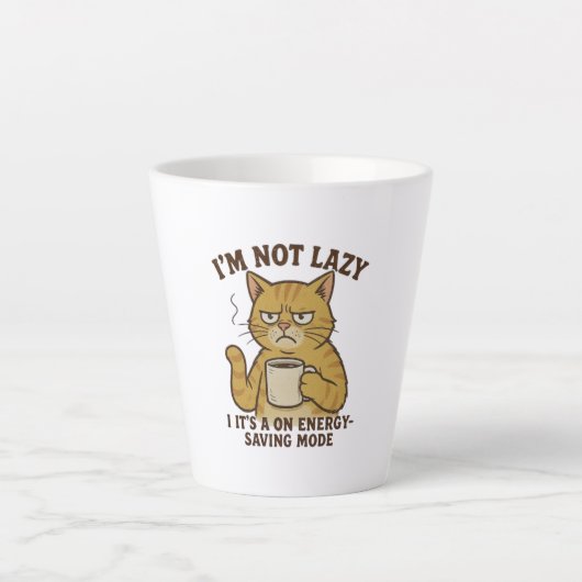 省エネモードの猫ラテマグ カフェラテマグ (正面)