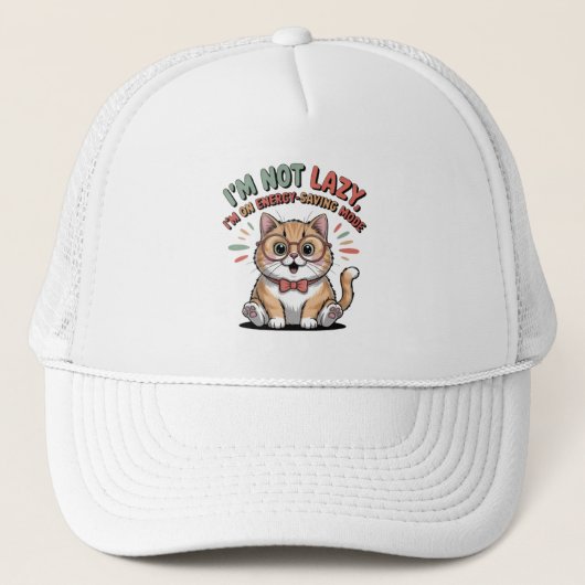 省エネモードの猫 キャップ (正面)