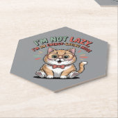 省エネモードの猫 ペーパーコースター (アングル)