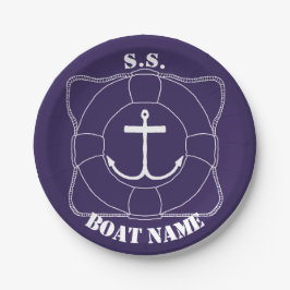 省電力/いかり紙プレート(ライトプリント) ペーパープレート