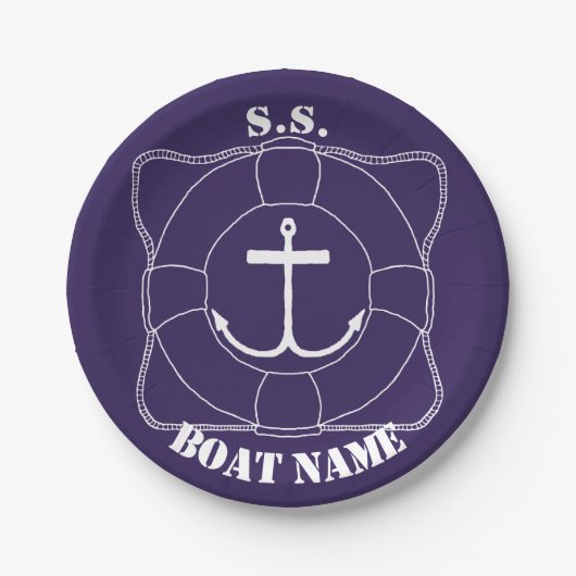 省電力/いかり紙プレート(ライトプリント) ペーパープレート (正面)