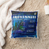 眉が開くと膝を曲げる クッション (ブランケット)