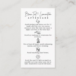 眉の濃淡+貼り付けアフターケアカード 名刺