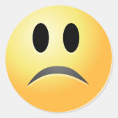 眉をひそめサッ恋しく思ユー顔デスティニーアート ラウンドシール (正面)