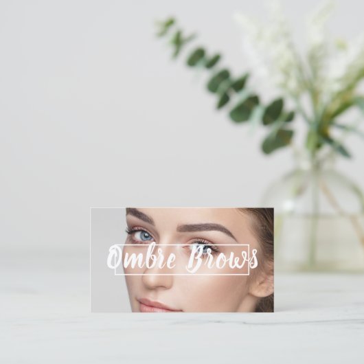 眉グラデーションと睫毛 名刺 (スタンド正面)