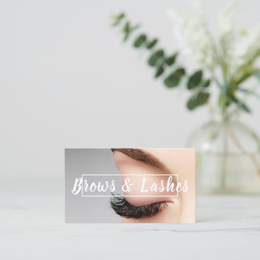 眉グラデーションと睫毛 名刺 (スタンド正面)