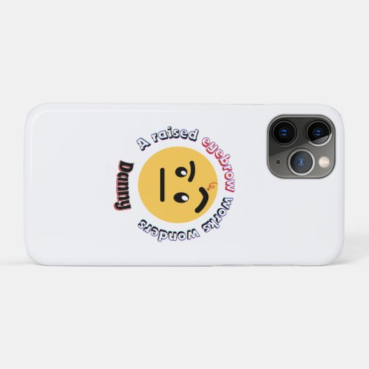 眉サス：上げた一眉で十分 Case-Mate iPhoneケース (裏面(横))
