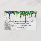 眉タイポグラフィ眉毛サロンマイクロブレイディングマーブル 名刺 (裏面)