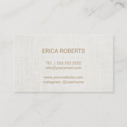 眉メイクアップアーティスト金ゴールドスクリプト 名刺 (裏面)