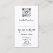 眉メイクアップQRCodeロゴバラリップ金ゴールドまつ毛 名刺 (裏面)