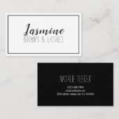 眉モダンと睫毛の洗浄 名刺 (正面/裏面)