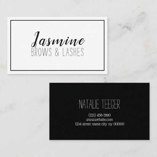 眉モダンと睫毛の洗浄 名刺 (正面/裏面)