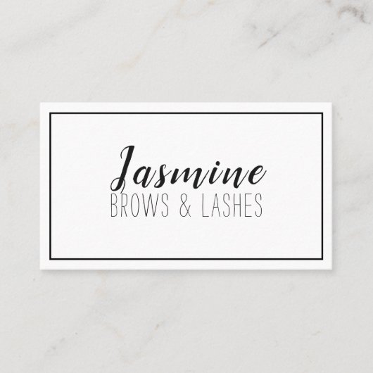 眉モダンと睫毛の洗浄 名刺 (正面)
