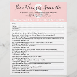 眉ワックス＆染色 顧客同意免責同意書 チラシ