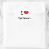 眉毛が好き ラウンドシール (バッグ)