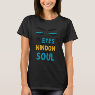 眉毛とまつげ目は～の窓である Tシャツ