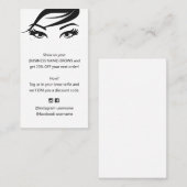 眉毛とラッシュエクステンションクーポン割引 名刺 (正面/裏面)