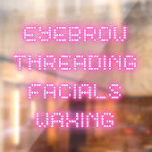 眉毛ねじ切りフェイシャルブライトピンク ウィンドウサイン (シート2)