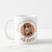 眉毛の可愛いペットでドティ コーヒーマグカップ (左)