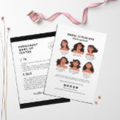 眉毛の永久的なメイクアフターケアの指示 名刺