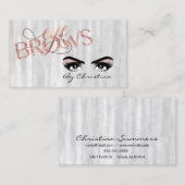 眉毛の目のバラ金ゴールドスレッディングマイクロブレイディングティント 名刺 (正面/裏面)