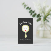 眉毛の着色、スレッド化とワックスの黒 名刺 (スタンド正面)