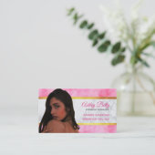 眉毛のThreaderのスローガンの名刺 名刺 (スタンド正面)