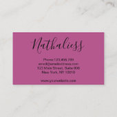 眉毛まつ毛デザインパープルエレガンス 名刺 (裏面)