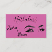 眉毛まつ毛デザインパープルエレガンス 名刺 (正面)