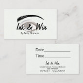 眉毛まつ毛美しいテクニシャンワクシングサロン 名刺 (正面/裏面)