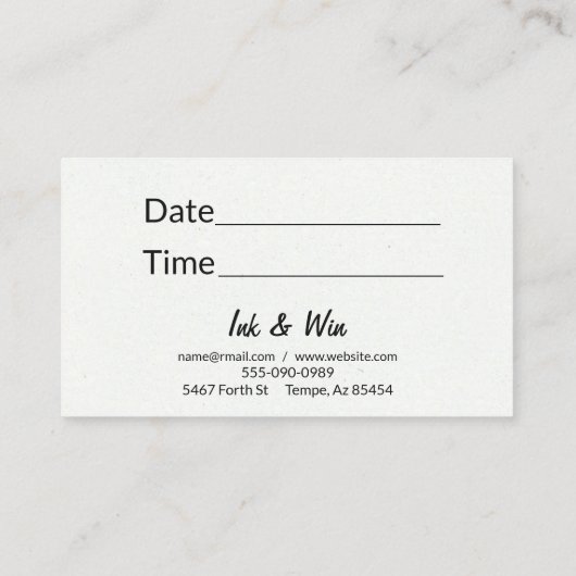 眉毛まつ毛美しいテクニシャンワクシングサロン 名刺 (裏面)