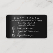 眉毛を上げるカード:美しいのツール 名刺 (裏面)