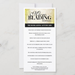 眉毛アフターケアシンプルブラック金ゴールド サンキューカード