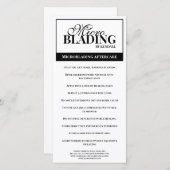 眉毛アフターケアシンプル白黒指示 サンキューカード (正面/裏面)