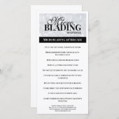 眉毛アフターケアシンプル黒銀色指導書 サンキューカード (正面/裏面)