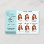 眉毛マイクロブラディングアフターケアの指示ブシン 名刺 (正面)