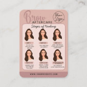 眉毛マイクロブラディングアフターケアの指示ブシン 名刺 (正面)