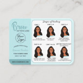 眉毛マイクロブラディングアフターケアの指示ブシン 名刺 (正面)