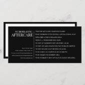 眉毛マイクロブラディングアフターケアブラック水平 サンキューカード (正面/裏面)