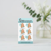 眉毛マイクロブラディングアフターケア説明書 名刺 (スタンド正面)