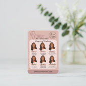 眉毛マイクロブラディングアフターケア説明書 名刺 (スタンド正面)