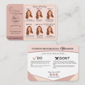 眉毛マイクロブラディングアフターケア説明書 名刺 (正面/裏面)