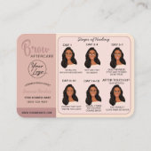 眉毛マイクロブラディングアフターケア説明書 名刺 (正面)