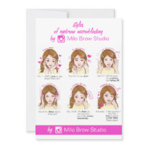 眉毛マイクロブレーディングアフターケアの説明 ピンキー