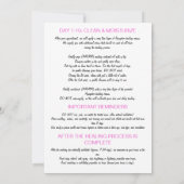 眉毛マイクロブレーディングアフターケアの説明 ピンキー 招待状 (裏面)