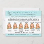 眉毛マイクロブレーディングアフターケア説明カード 招待状 (正面)