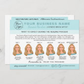 眉毛マイクロブレーディングアフターケア説明カード 招待状 (正面/裏面)